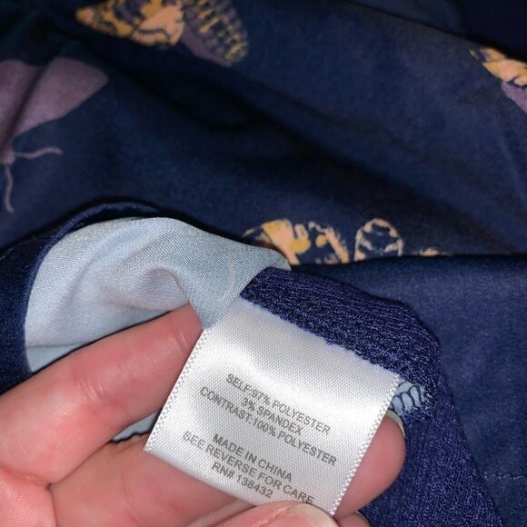 Modcloth Mixed Mastery Twofer Moth Print Top XXS - Picture 4 of 4